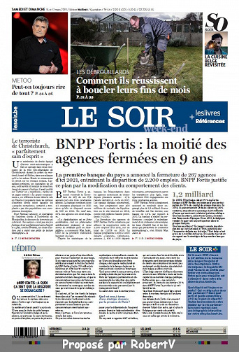 Le Soir - Samedi 16 et Dimanche 17 Mars 2019