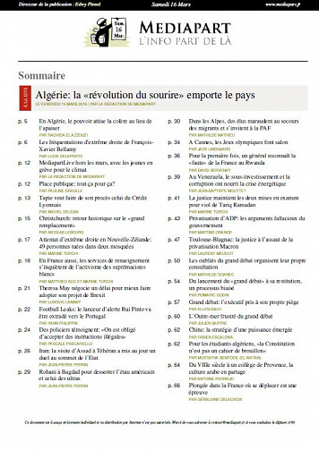 Mediapart - Samedi 16 Mars 2019