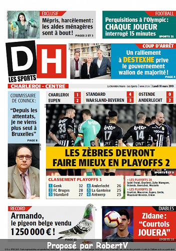 La Dernière Heure - Lundi 18 Mars 2019