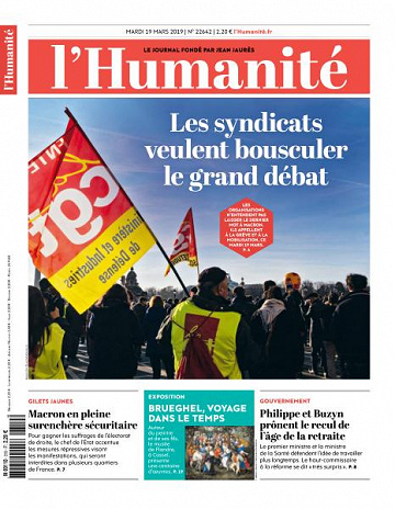 L’Humanite du Mardi 19 Mars 2019
