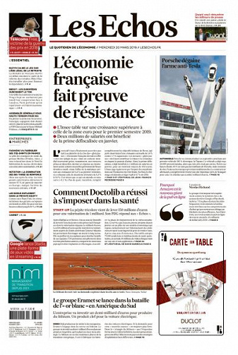 Les Echos du Mercredi 20 Mars 2019