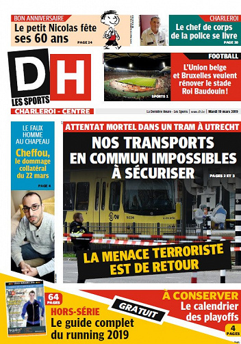 La Dernière Heure (3 éditions) - Mardi 19 Mars 2019