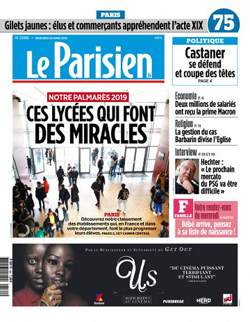 Le Parisien du Mercredi 20 Mars 2019