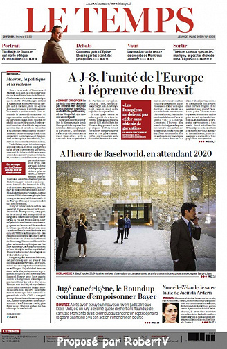 Le Temps - Jeudi 21 Mars 2019