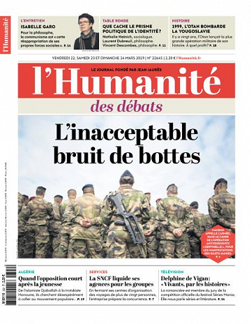 L’Humanite du Vendredi 22 Mars 2019