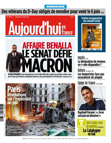 Aujourd’hui en France du Vendredi 22 Mars 2019