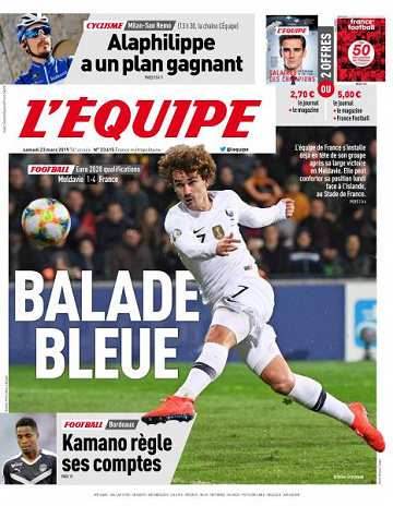 L’equipe du Samedi 23 Mars 2019