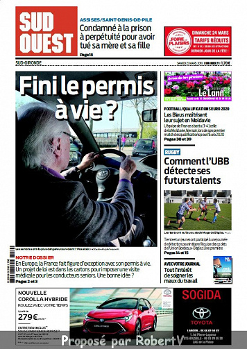 Sud Ouest Sud-Gironde - Samedi 23 Mars 2019