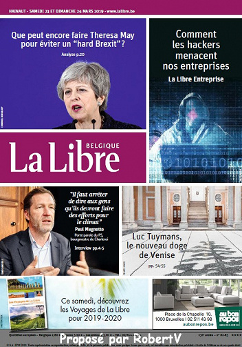 La Libre Belgique - Samedi 23 et Dimanche 24 Mars 2019