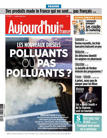Aujourd’hui en France du Lundi 25 Mars 2019