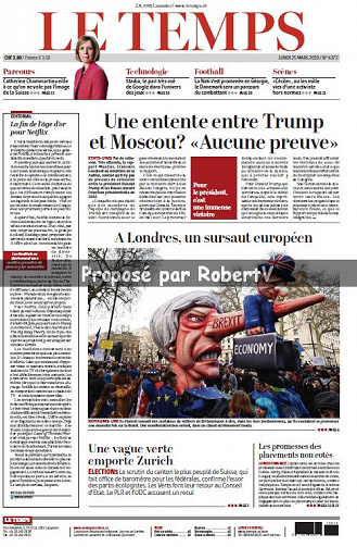 Le Temps - Lundi 25 Mars 2019