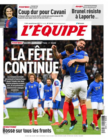 L’equipe du Mardi 26 Mars 2019