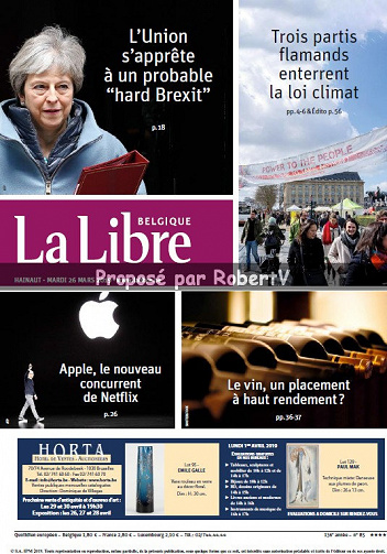 La Libre Belgique - Mardi 26 Mars 2019