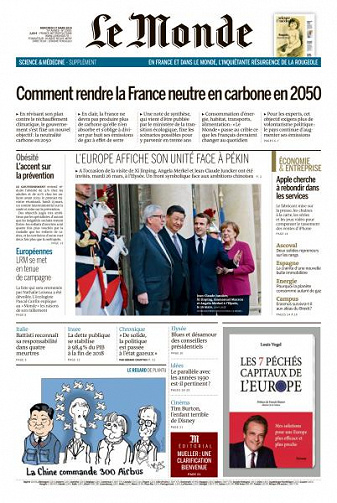 Le Monde du Mercredi 27 Mars 2019