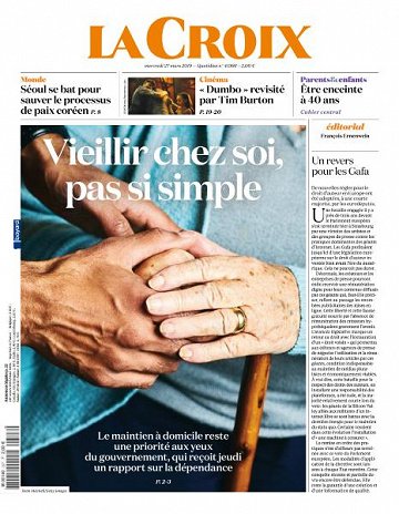 La Croix du Mercredi 27 Mars 2019