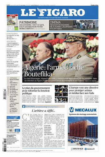 Le Figaro du Mercredi 27 Mars 2019