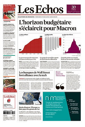 Les Echos du Mercredi 27 Mars 2019
