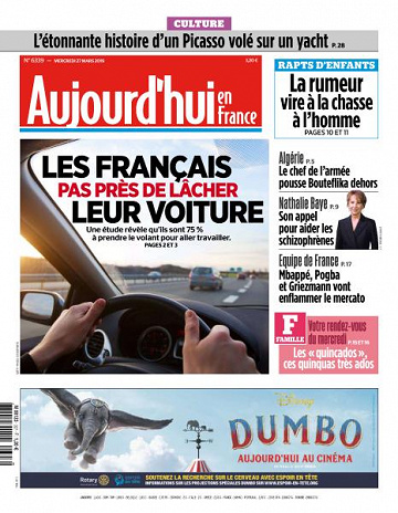 Aujourd’hui en France du Mercredi 27 Mars 2019