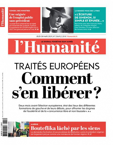 L’Humanite du Jeudi 28 Mars 2019