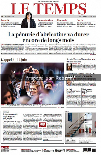 Le Temps - Jeudi 28 Mars 2019