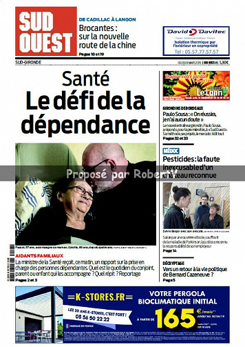 Sud Ouest Sud-Gironde - Jeudi 28 Mars 2019
