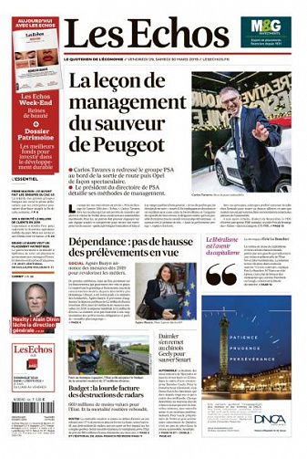 Les Echos du Vendredi 29 Mars 2019
