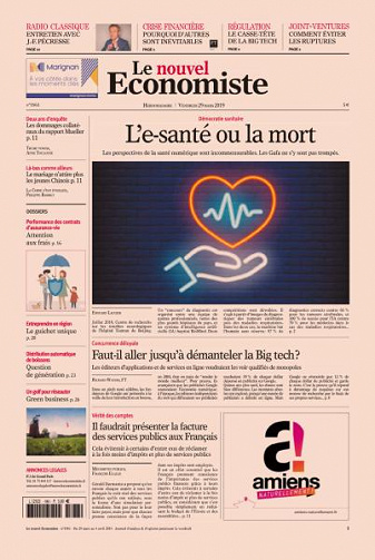 Le nouvel Economiste du Vendredi 29 Mars 2019