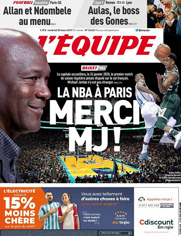 L’equipe du Vendredi 29 Mars 2019