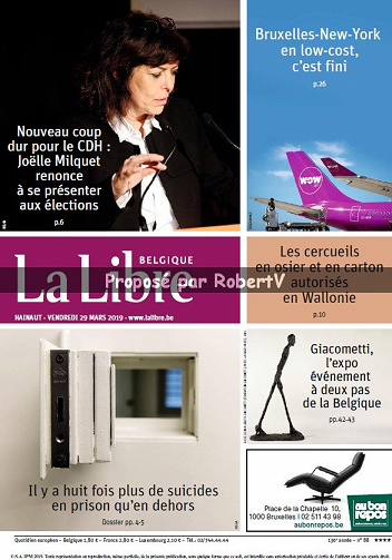 La Libre Belgique - Vendredi 29 Mars 2019