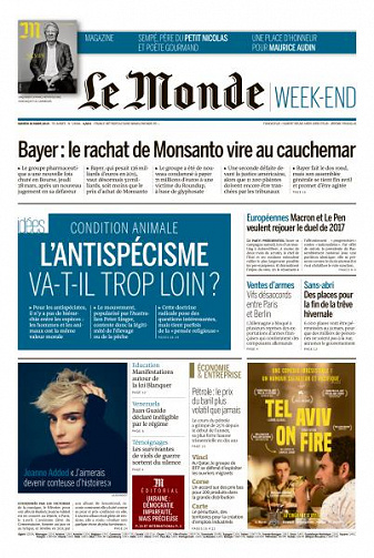 Le Monde du Samedi 30 Mars 2019