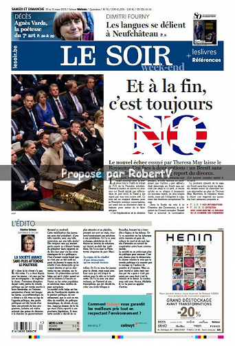 Le Soir - Samedi 30 Mars 2019