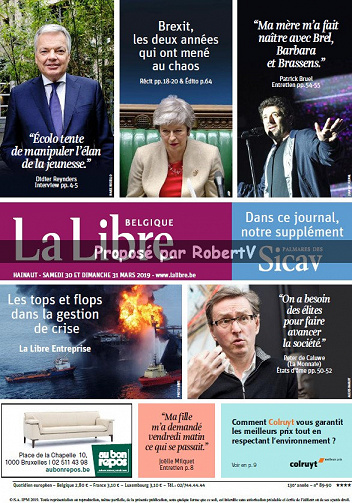 La Libre Belgique - Samedi 30 Mars 2019