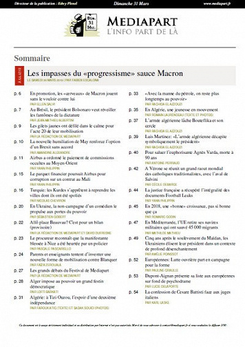 Mediapart - Dimanche 31 Mars 2019
