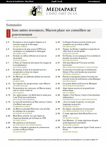 Mediapart - Lundi 1er Avril 2019 (édition mi-journée)
