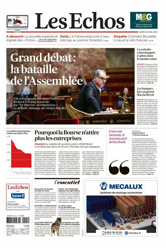 Les Echos du Mardi 2 Avril 2019