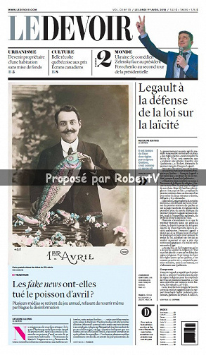 Le Devoir (CA, Québec) - Lundi 1er Avril 2019