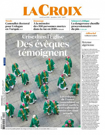 La Croix du Mardi 2 Avril 2019