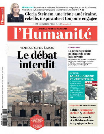 L’Humanite du Mardi 2 Avril 2019