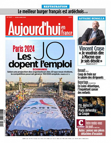 Aujourd’hui en France du Jeudi 4 Avril 2019
