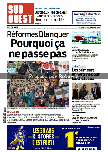 Sud Ouest Sud-Gironde - Jeudi 4 Avril 2019