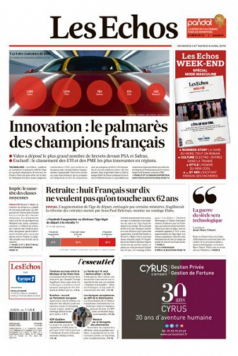 Les Echos du Vendredi 5 et Samedi 6 Avril 2019