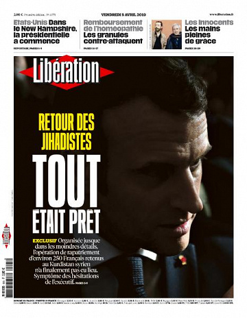 Liberation du Vendredi 5 Avril 2019