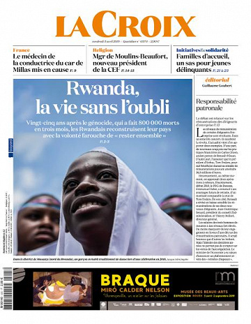 La Croix du Vendredi 5 Avril 2019