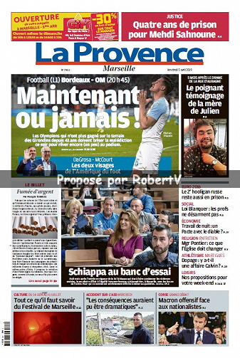La Provence Marseille - Vendredi 5 Avril 2019