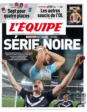 L’equipe du Samedi 6 Avril 2019