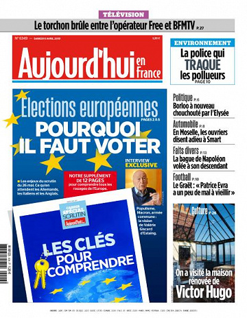 Aujourd’hui en France du Samedi 6 Avril 2019