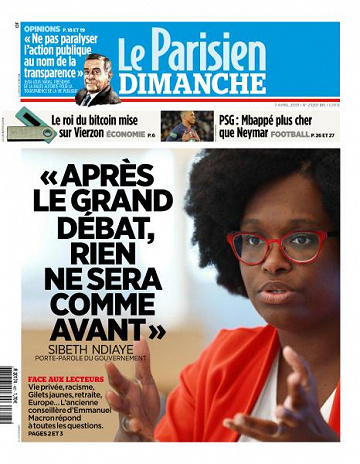 Le Parisien du Dimanche 7 Avril 2019