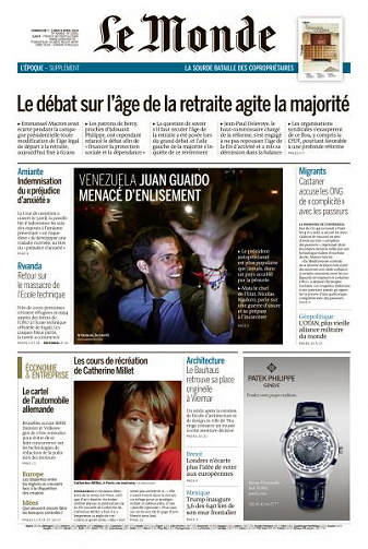 Le Monde du Dimanche 7 et Lundi 8 Avril 2019