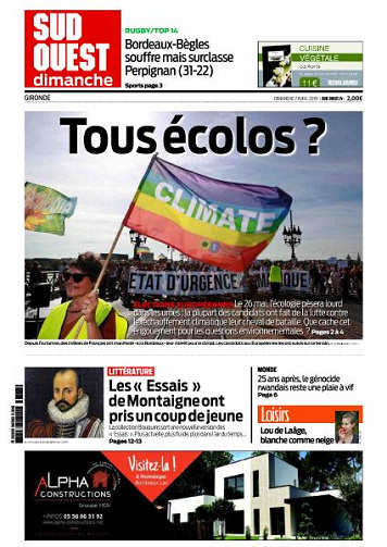 Sud Ouest Dimanche - 7 Avril 2019