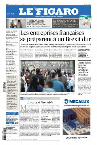 Le Figaro du Lundi 8 Avril 2019